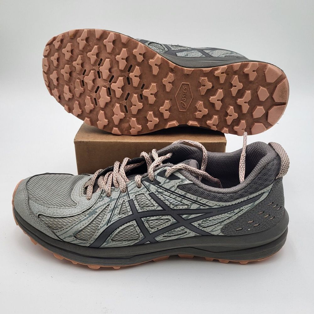 Asics Frequent Trail Womens 8.5 Gray Running Athletic Shoes 1012A022